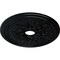Ekena Millwork Rose and Ribbon Ceiling Medallion (Fits Canopies up to 4"), 23 5/8"OD x 4"ID x 1 1/2"P, Jet Black CM23ROBLF - alternate 2